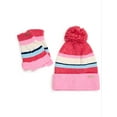 thumbnail image 2 of Packed Party Cozy Stripes Chenille Hat and Gloves Set, Pink, 2 of 7