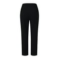 thumbnail image 6 of Women's Pants High Waisted Wide Leg Fashion Drawstring Elastic Comfy Straight Leg Long With Pockets Casual Trousers, 6 of 6