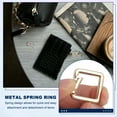 thumbnail image 4 of Uxcell Square Shaped Spring Snap Keychain Clip, 10 Pcs Metal Trigger Keychain Hook Clip for Purses Wallet Belts Light Gold 27mm, 4 of 7