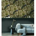 thumbnail image 5 of Taupe Climbing Peacock & Climbing Florals Tropical Wallpaper, 5 of 5