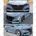 thumbnail image 2 of Front Lip Compatible with 2021-2022 Honda Accord, ACR Style JDM Air Dam Lower Chin Bumper Splitter Protection Body Kit Fits for 4-Door Sedan 2021 2022 (Sonic Grey Pearl & Glossy Black NH-877P), 2 of 9