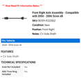 thumbnail image 2 of Front Right Axle Assembly - Compatible with 2004 - 2006 Scion xB 2005, 2 of 2