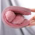thumbnail image 5 of Women's Fuzzy Fluffy Furry Fur Slippers Flip Flop Open Toe Cozy House Sandals Slides Soft Flat Comfy Anti-Slip Spa Indoor Outdoor Slip on, 5 of 6