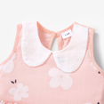 thumbnail image 4 of PatPat Baby Girl Clothing 100% Cotton Peter Pan Collar Floral Print Tank Dress, 4 of 6