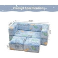 thumbnail image 3 of LinkRomat Replacement Slipcover for Children's Sofa, Soft and Durable with Easy-Clean Fabric, Pattern Blue Dinosaur, 3 of 10