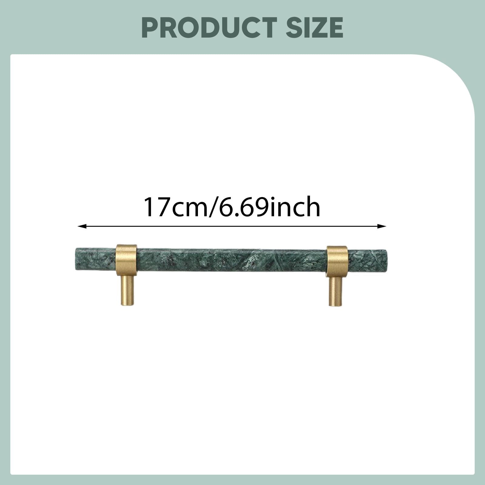 Drawer Handle Cabinet Pulls Marble Brass Material Elegant Design for Kitchen Bathroom Dresser Decor