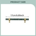 thumbnail image 7 of Kuntesetty Marble Cabinet Pulls Cabinet Handle,Reaplcement Elegant Dresser Pulls Hardware for Cupboard Dresser Drawers Kitchen Wardrobes 35x170mm Green, 7 of 7
