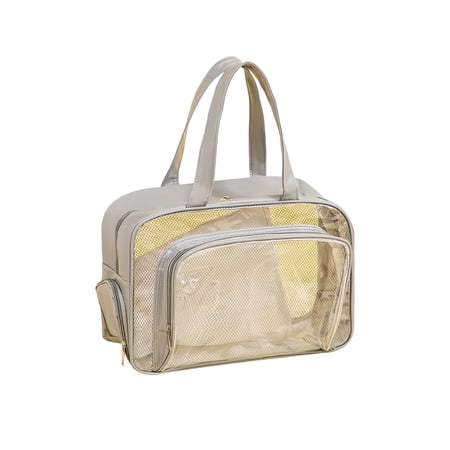 Travel Storage Bag Portable Pvc Dry-Wet Separation Toiletry Cosmetic Bag for Fitness Swimming Daily Use