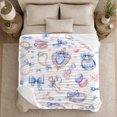 thumbnail image 5 of Artistic Pattern, Festive Holiday Scene, Warm Flannel Blanket for Living Room and Family Room with Detailed Artwork, Art Lovers Christmas Gift, Festive Home Decor, 5 of 9