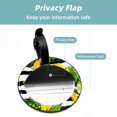 thumbnail image 3 of 2Pcs Leather Round Parrot Cruise Luggage Tag with Privacy Cover and Name ID Tag - Suitable for Travel Handbags Backpacks School Bags Luggage Tags, 3 of 7