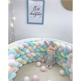 thumbnail image 4 of Almohada de nudo largo con cuatro hebras tejidas danesas para decoración de barandilla de cama infantil, 4 of 6