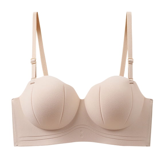 XUNKUSGA Strapless Bras for Women Solid Color Non-Padded Non-Slip Underwire Bralettes for Women Comfort Seamless Convertible Strap Everyday Bras S-XL
