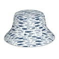 thumbnail image 1 of Fotbe Blue Fish Sombrero Tipo Pescador con Estampado – Sombrero de Sol de Algodón de Moda para Playa, Golf, Pesca, 1 of 6