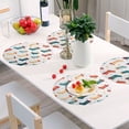 thumbnail image 6 of Ryvnso Christmas Socks Round Plate Mats Dining Table Placemat Set of 6 for Holiday Decoration, 6 of 7