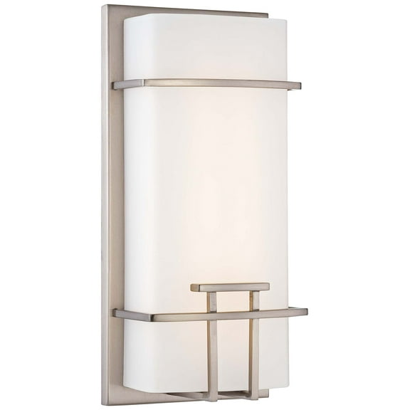 Open Box George Kovacs Modern Mission 12" High Nickel LED Wall Sconce