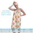 thumbnail image 4 of Colevkie Women 2 Pieces Adjustable Bath Skirt & Cap Bath Wrap Set Bath Wrap Towel Hair Drying Cap Soft Portable for Travel Bathroom Sauna Printed Vintage Florals Pattern, 4 of 8