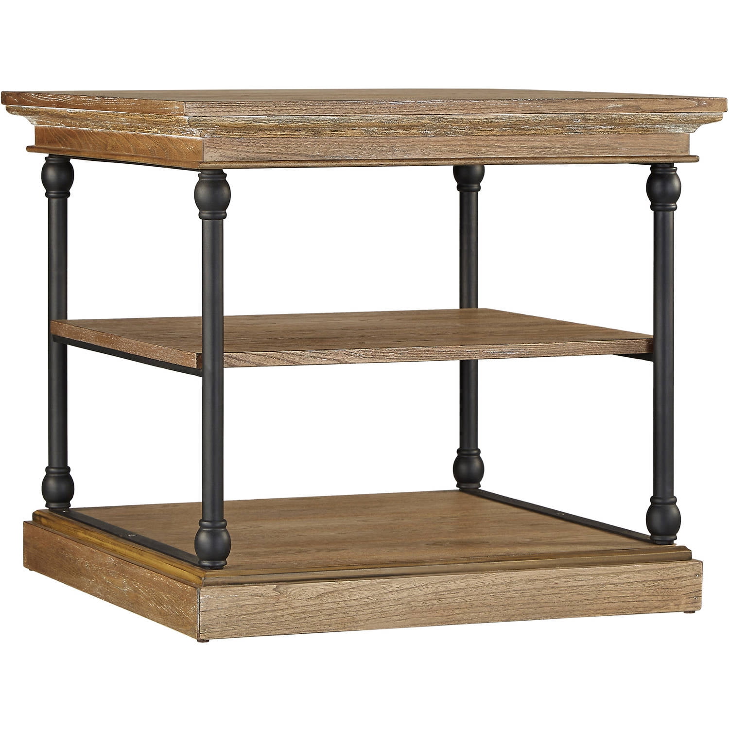 Weston Home Cabana Side Table, Brown/Black