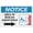Warning Sign 2, variant on Notice Area Of Rescue Assistance With Ada Icon And Right Arrow Aluminum Metal Tin Sign 8"x12" - Safety Restriction Alert Warning Plate, ADA Rescue Sign
