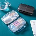 thumbnail image 3 of Trayknick 8 Grids Pill Box Classified Large Capacity Dust-proof Independent Division Pill Case for Travel Blue, 3 of 13
