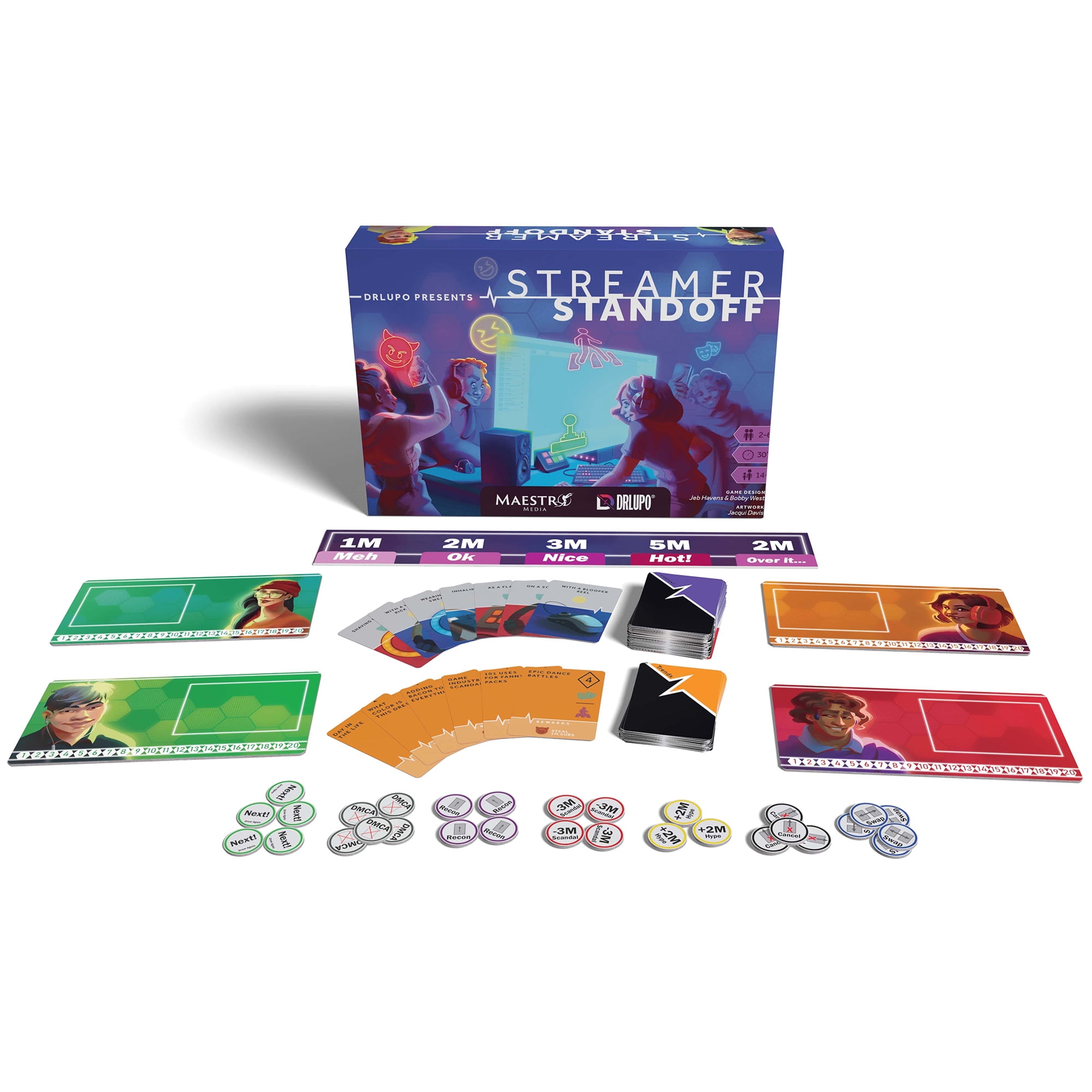 Streamer Standoff Strategy Board Game, 2-4 Players