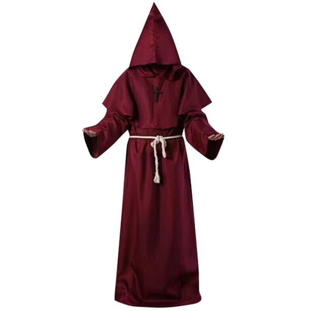 Hot sale! Halloween Costume Dress Up Product Information: Polyester Imported Pull-On Closure Machine Wash ▶MATERIAL: High Q Long Sleeved Monk Costume Monk Robe Wizardrobe Popular! Halloween