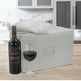 thumbnail image 2 of Sorbus Stemware Storage Chest - Deluxe Quilted Case with Dividers - Service for 12 - Great for Protecting or Transporting Wine Glasses, Champagne Flutes, Goblets, and more (Beige), 2 of 8