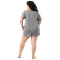 thumbnail image 3 of Fruit of the Loom Women's Soft and Breathable Short Sleeve Crew Top & Pajama Short Set, Sizes S-4X, 3 of 10