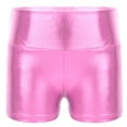 thumbnail image 3 of vastwit Womens Shiny Metallic Shorts Hot Pants Disco Party Dance Booty Shorts Swim Bottoms Pink 14, 3 of 5