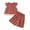 Red, variant on Futezty Girls Summer Outfits, 4th of July Baby Girl Outfits 2pcs Kid Girl Bowknot Design Sleeveless Tee and Floral Print Leggings Shorts Set