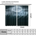thumbnail image 3 of Dark Scary Forest Curtains Night Spooky Trees Gothic Sytle Blackout Rod Pocket Curtains for Bedroom Living Room Kitchen Decor Thermal Insulated Window Drapes 2 Panel Set 52x84 Inch, 3 of 4