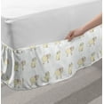 thumbnail image 2 of Nursery Bed Skirt, Smiling Rams with Baby Pink and Baby Blue Tones Clouds in Repetitive Pattern, Elastic Bedskirt Dust Ruffle Wrap Around for Bedding Decor, 4 Sizes, White and Cream, by Ambesonne, 2 of 2