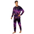 thumbnail image 2 of Racifhz Family Matching Pajamas Halloween Loungewear Set Long Sleeve Top and Pants Cozy Sleepwear Print Nightwear for Autumn Fall Holiday Party Family Gathering Outfits, Men Size:L, 2 of 6