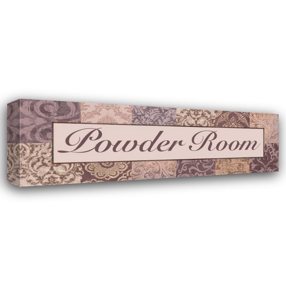 Todd Williams 18x9 Gallery Wrapped Canvas Wall Art Titled - Powder Room Purple