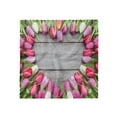 thumbnail image 1 of Love Head Scarf, Frame of Fresh Tulips, Head Wrap, 3 Sizes, by Ambesonne, 1 of 2