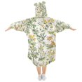 thumbnail image 2 of FORMRS Wearable Blanket Hoodie with Sleeves for Kids Cozy Flannel Sweatshirt, Watercolor Animals Pattern, 2 of 7