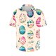 thumbnail image 3 of Blusas y camisas de manga corta con cuello en V Camisa estampada de Pascua para hombre Camisa abotonada Top de poliéster para hombre, 3 of 4
