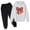 White, variant on Piuwrlz Long Sweatshirt Sleeved and Elastic Waist Pants Little Girls Boys Sweatsuits 2pcs Sets Printed Christmas Bow-knot Hood Activewear Set Blue Size 3 Years