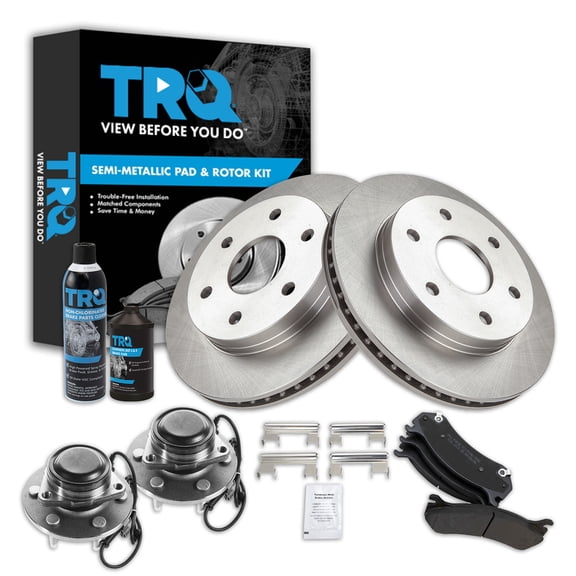 TRQ Front Brake Pad & Rotor Kit Semi-Metallic Fits Cadillac Chevrolet GMC