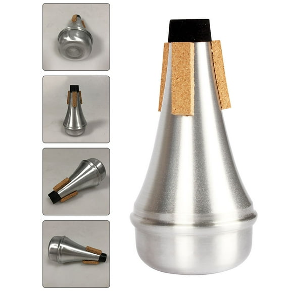FUTUREORYY Standard Cup Mute 1Pack for Trumpet Practice and Night Playing Aluminum Alloy Silver 5.5x2.8x2.8in