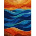 thumbnail image 1 of Qisvanset Harbor Town Sunset Seascape Canvas Print 12x16 Inch Office Decor, 1 of 8