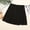 Black, variant on Womens Knit Cotton Mini Skirt Above Knee Length Solid Color Pleated A Line Spring Summer White