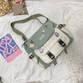thumbnail image 4 of Bolso bandolera para mujer bolso bandolera de dibujos animados de gran capacidad bolso de viaje de trabajo con múltiples bolsillos, 4 of 9