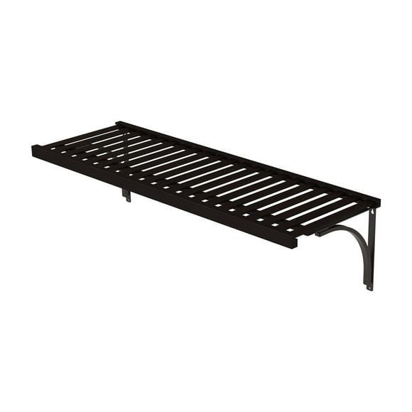 ClosetMaid 142600 48 X 16 Inch Ventilated Wood Shelf with Steel Finish, Espresso