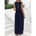 thumbnail image 4 of EASYBRAUS Women Sleeveless Denim Blazer and Pants Set Summer 2026 Casual Business Outfit S-XXL, 4 of 10