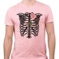 thumbnail image 2 of Skeleton Rib Cage Shirt Unisex Medium Pink, 2 of 5