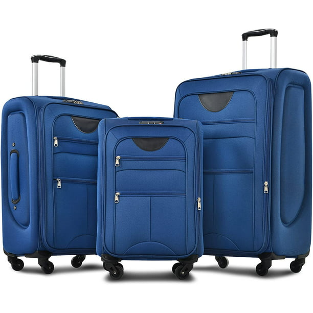 Softside Luggage Set, TSA Lock Expandable Spinner Wheel Luggage, 3 ...