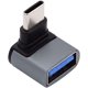 thumbnail image 1 of Adaptador USB C OTG, USB 3.0 Tipo A Hembra a USB Tipo C Macho OTG Adaptador de ángulo de 90 grados brillar Electrónica, 1 of 5