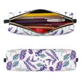 thumbnail image 2 of Balery Lavender Flowers Estuche de Lápices de Cuero Impreso, Estuche para Suministros de Arte, Estuche de Lápices con Cremallera, Estuche de Almacenamiento de Papelería, 2 of 7