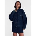 thumbnail image 3 of No Boundaries Oversized Denim Cotton Jacket, Women’s XXS-4X, 3 of 7