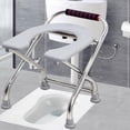 thumbnail image 1 of Asiento de inodoro para personas mayores, asiento de inodoro en cuclillas, almohadilla antideslizante debajo de la pierna del taburete, cómodo asiento Estante, 1 of 8